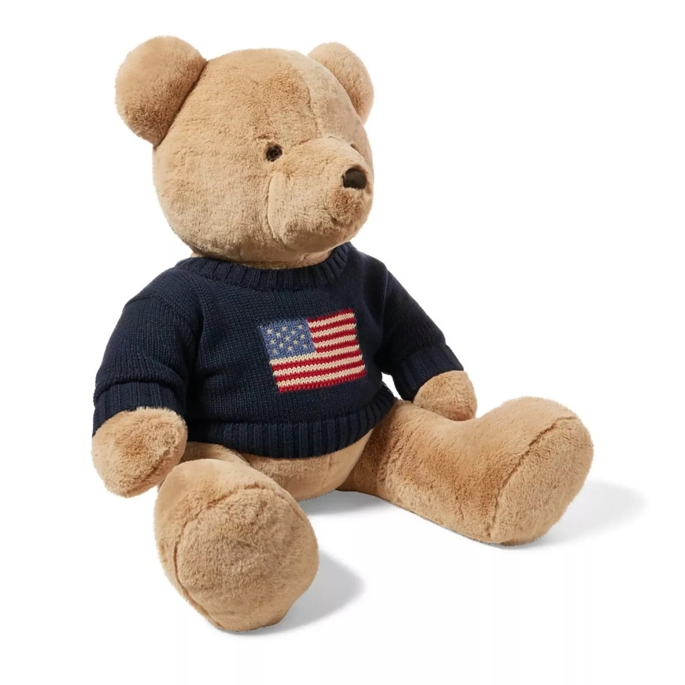 NWT Polo Ralph Lauren Large Flag-Sweater Polo Bear